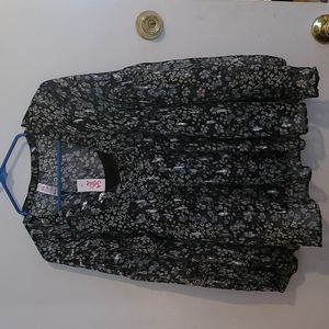 Girls NWT sheer layered shirt